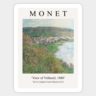 Claude Monet View of Vétheuil 1880 Exhibition Painting Sticker